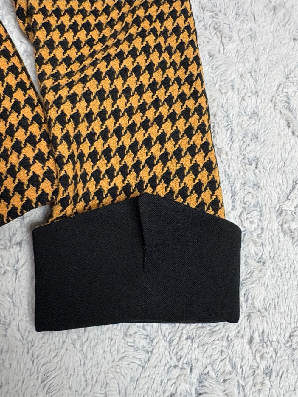 Dior Black & Mustard Houndstooth Double-Breasted Blazer - Picture 5 of 7